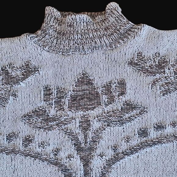 David Brett Vintage Floral Pattern Sweater Knitted Cotton Made in USA size Large - Picture 5 of 16